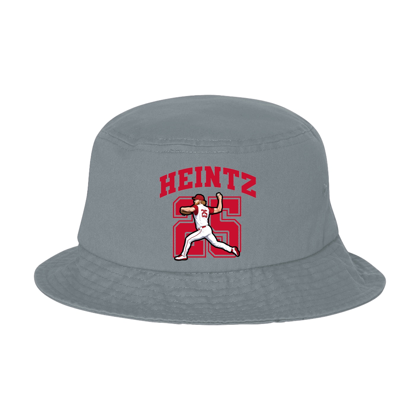 Bucket Cap — Number in Grey