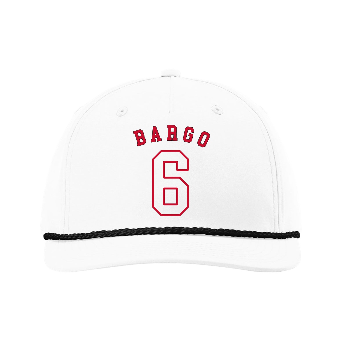 Five-Panel Classic Rope Cap — Shirsey Arch in White