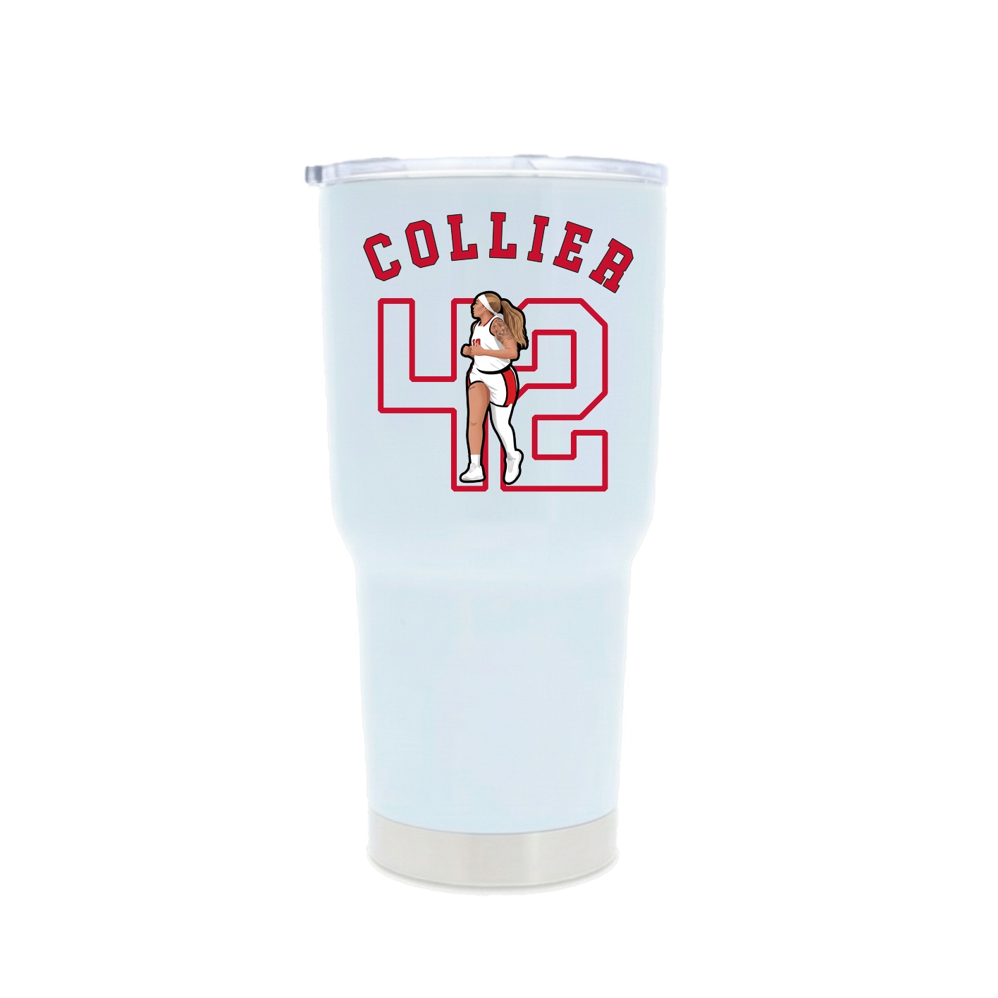 30oz Stainless Steel Tumbler — Shirsey Arch in White
