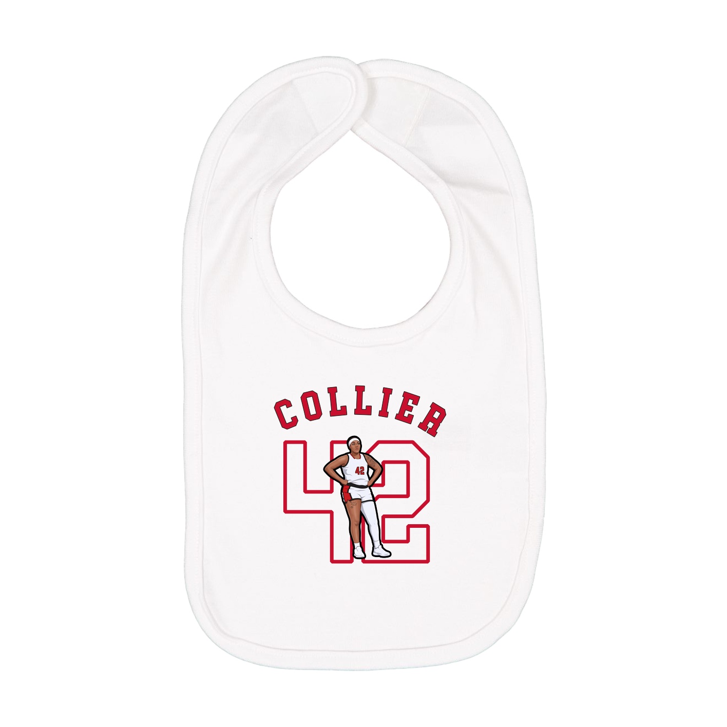 Infant Bib — Shirsey Arch in White