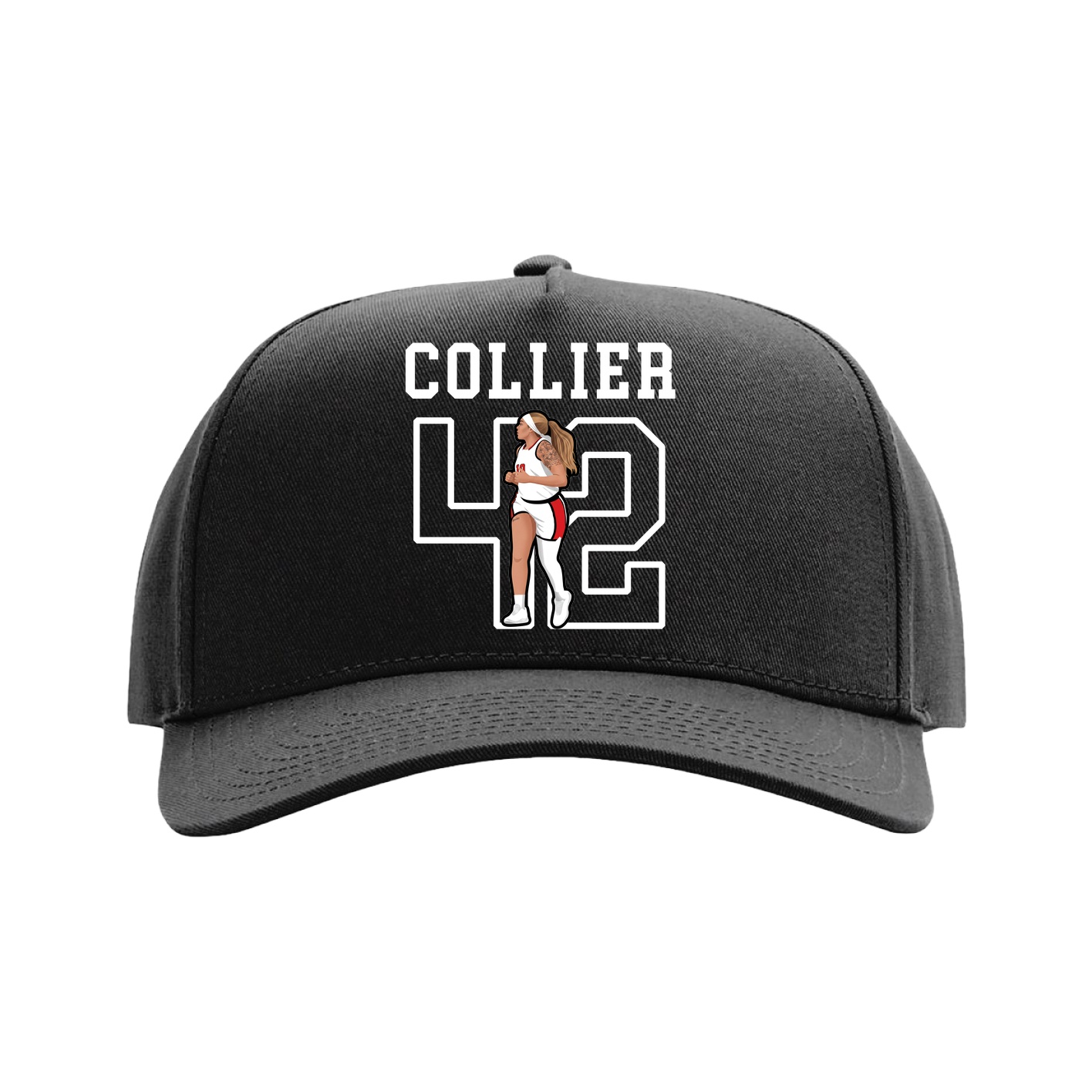 Full Fabric Five-Panel Champ Cap — Shirsey in Black