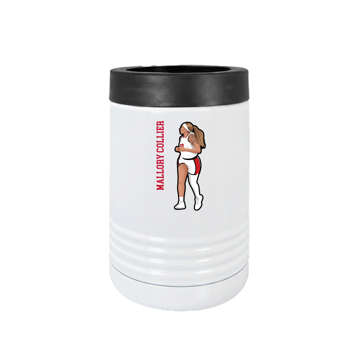 Beverage Holder — Name Vertical in White