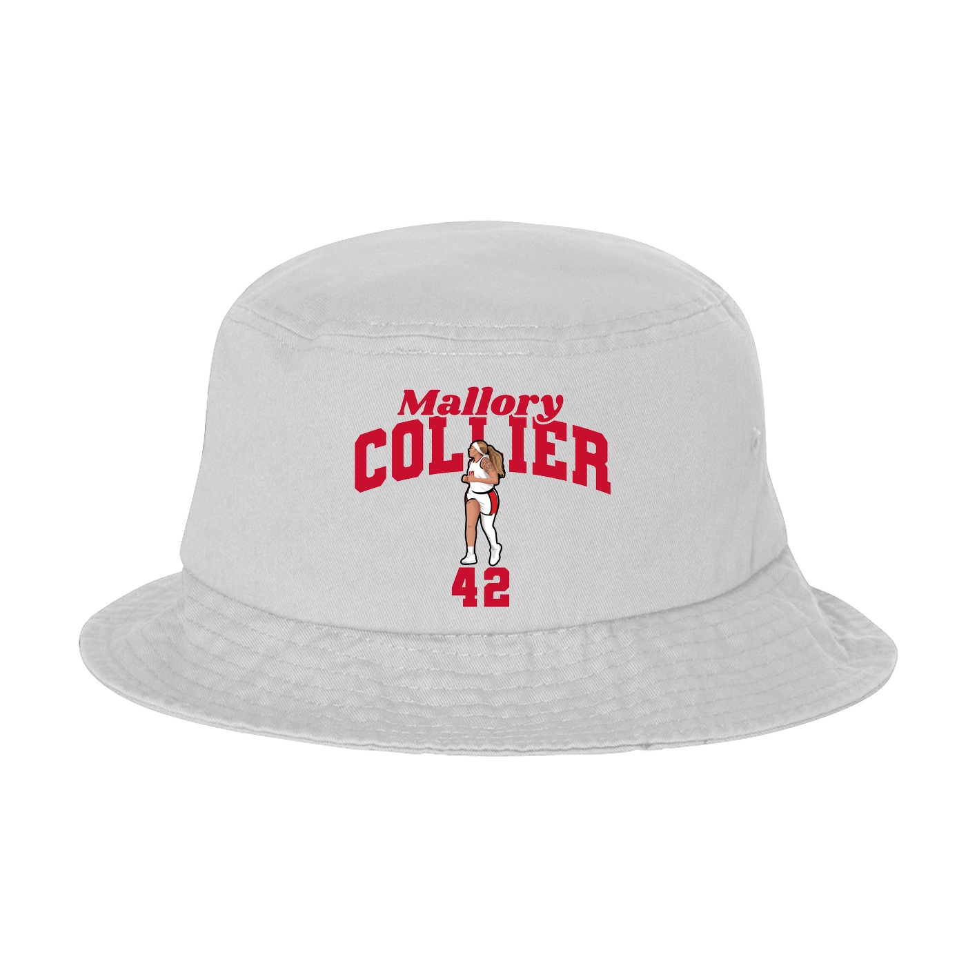 Bucket Cap — Signature Arch in White