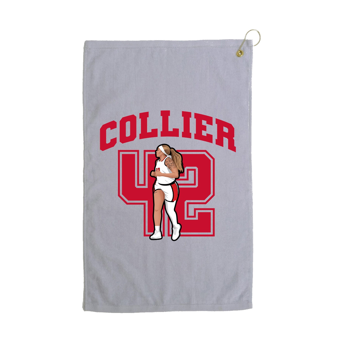 Golf Towel — Number in Grey