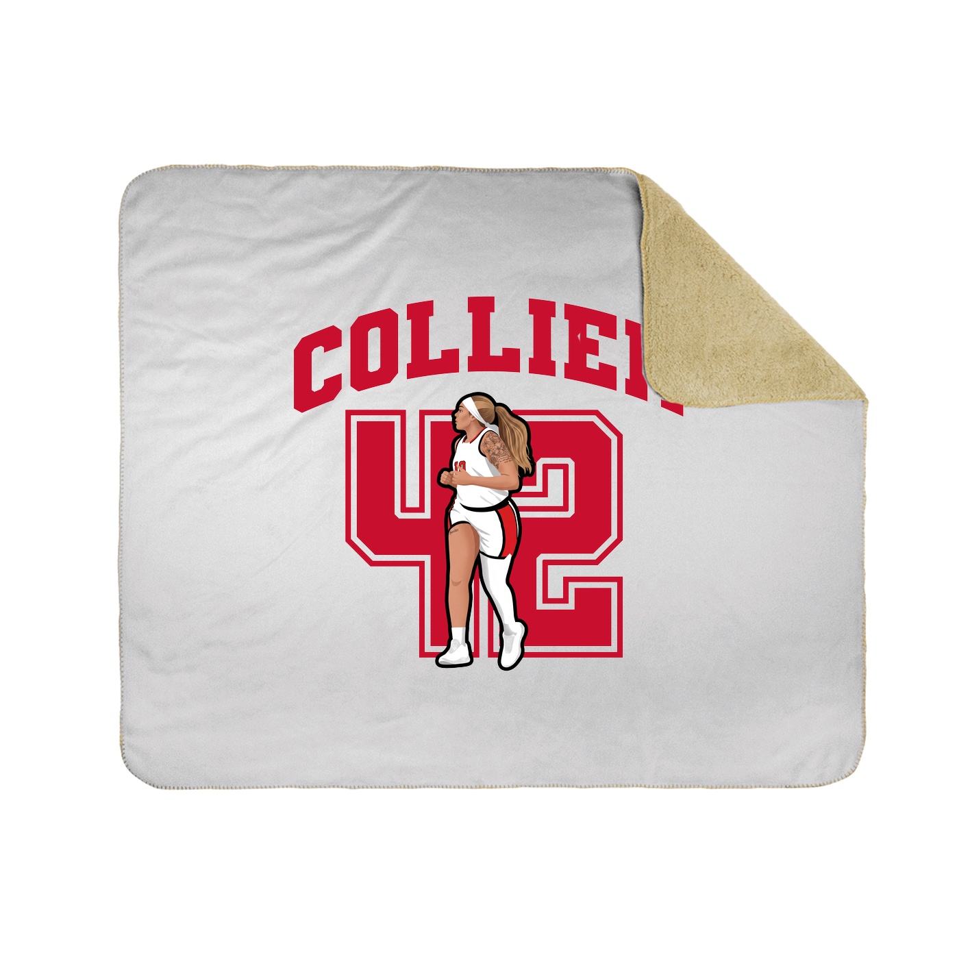 Throw Blanket — Number in White