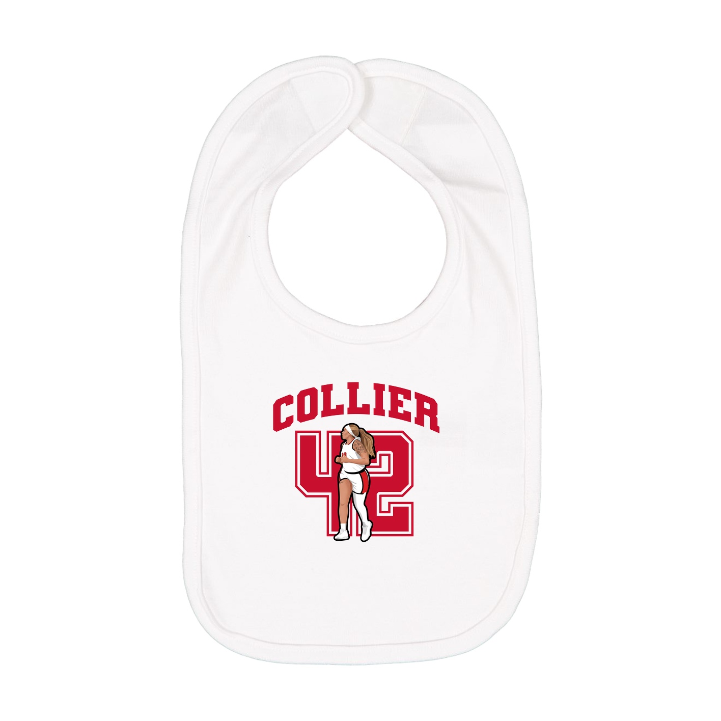 Infant Bib — Number in White