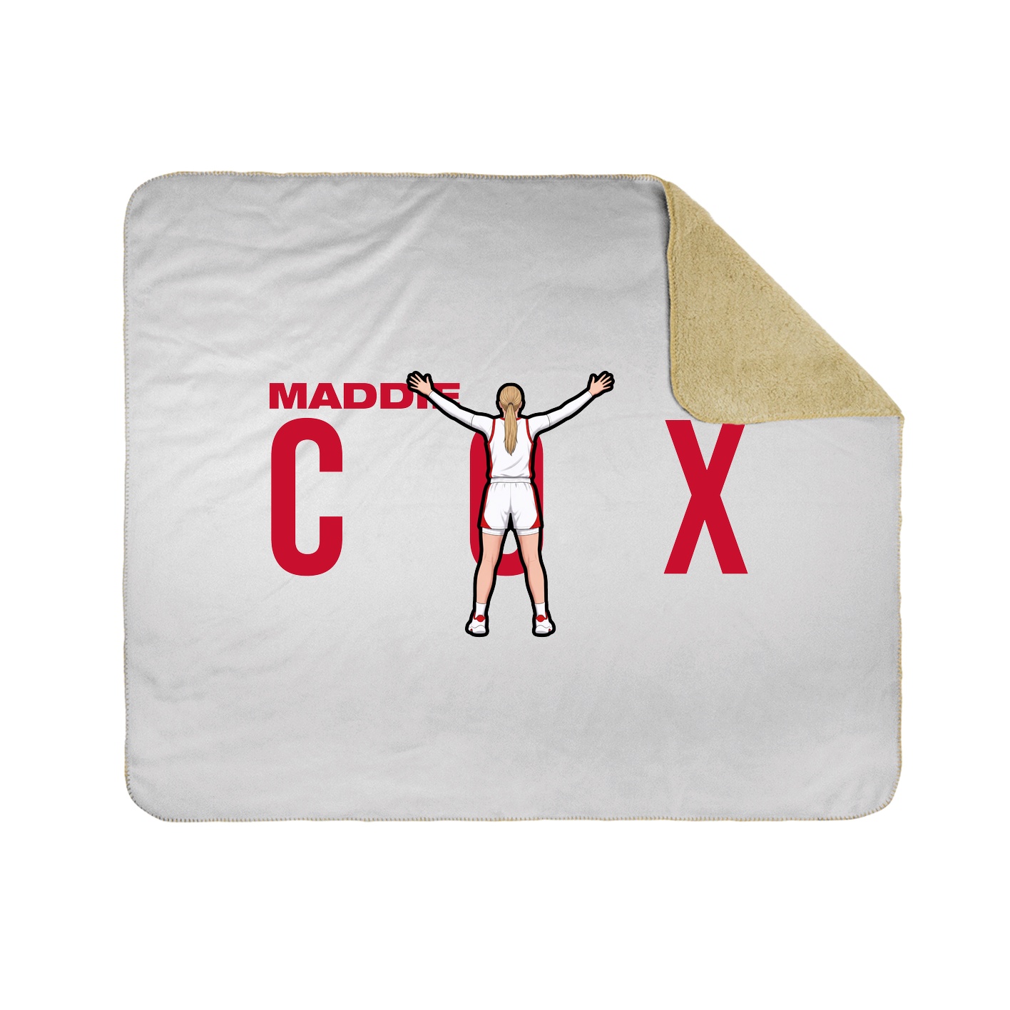 Throw Blanket — Player Name in White