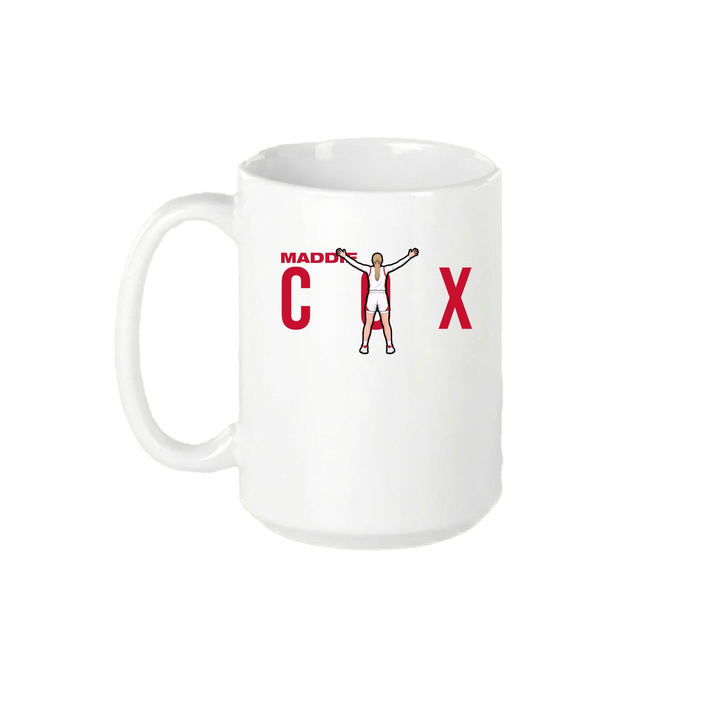 15oz Coffee Mug — Player Name in White