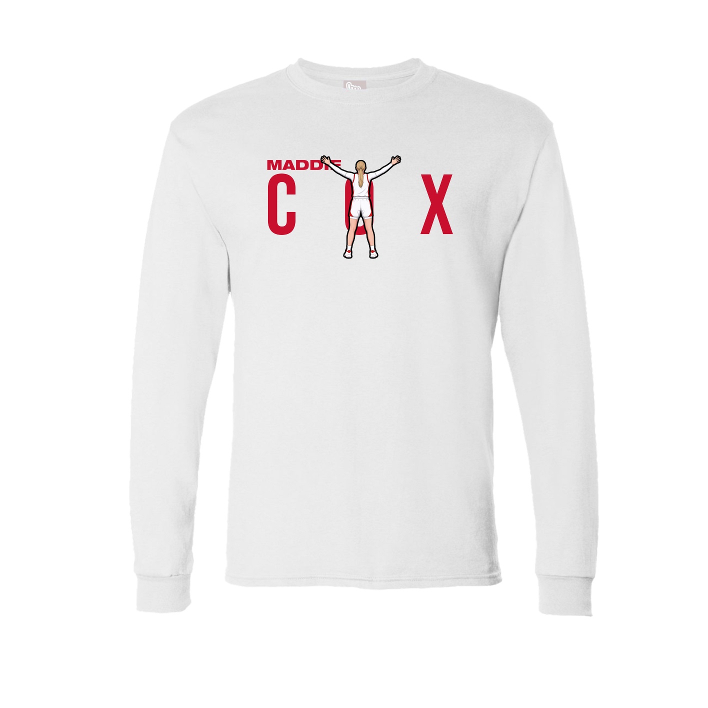 Long Sleeve Tee — Player Name in White