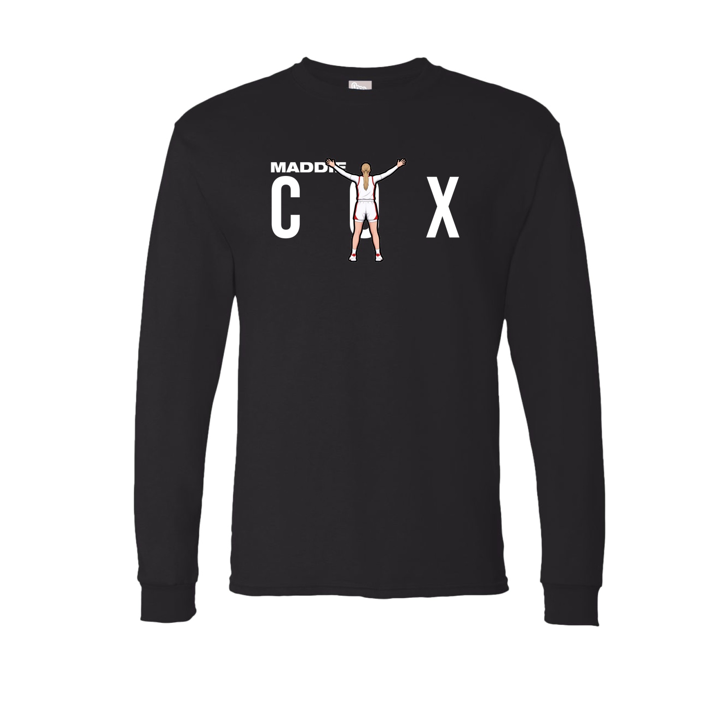 Long Sleeve Tee — Player Name in Black