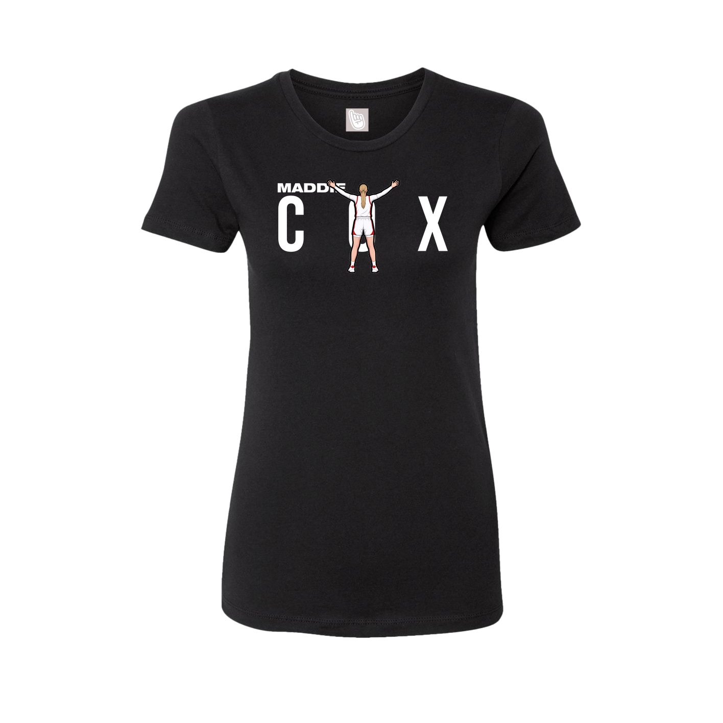 Fitted Women's Tee — Player Name in Black