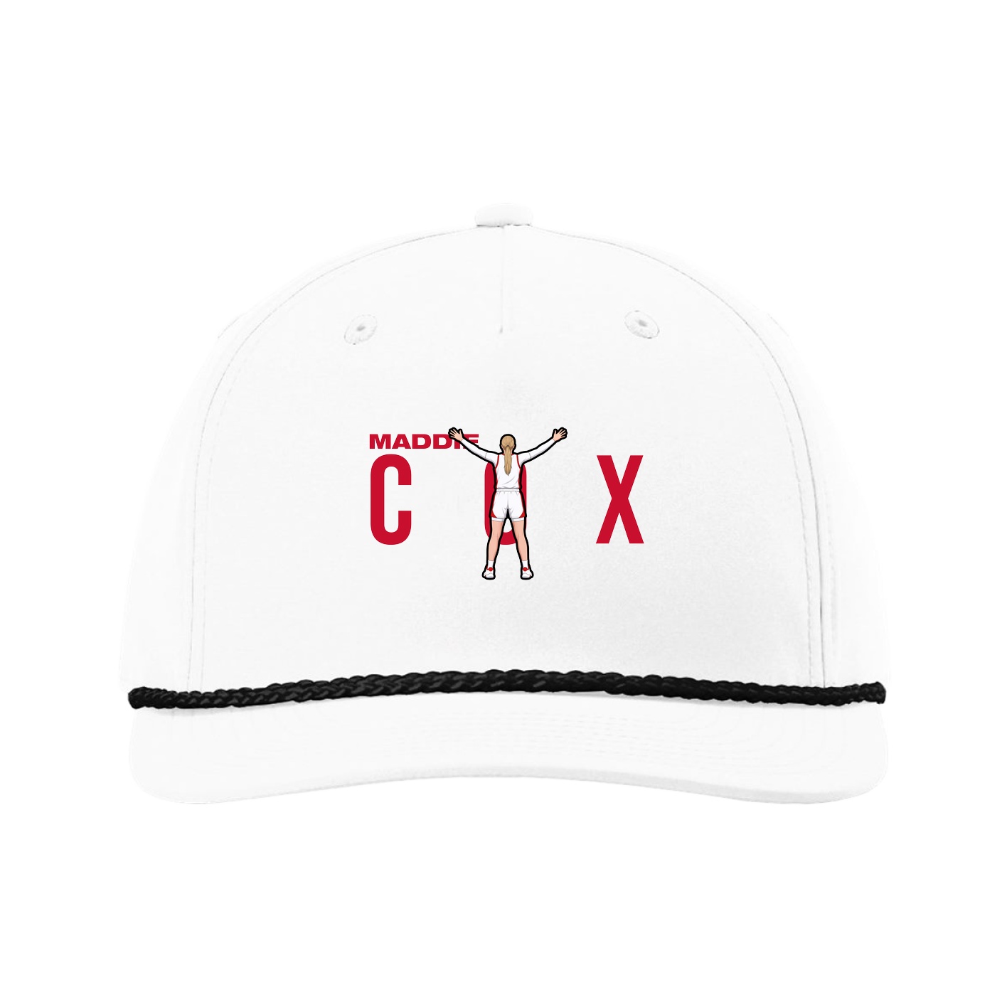 Five-Panel Classic Rope Cap — Player Name in White