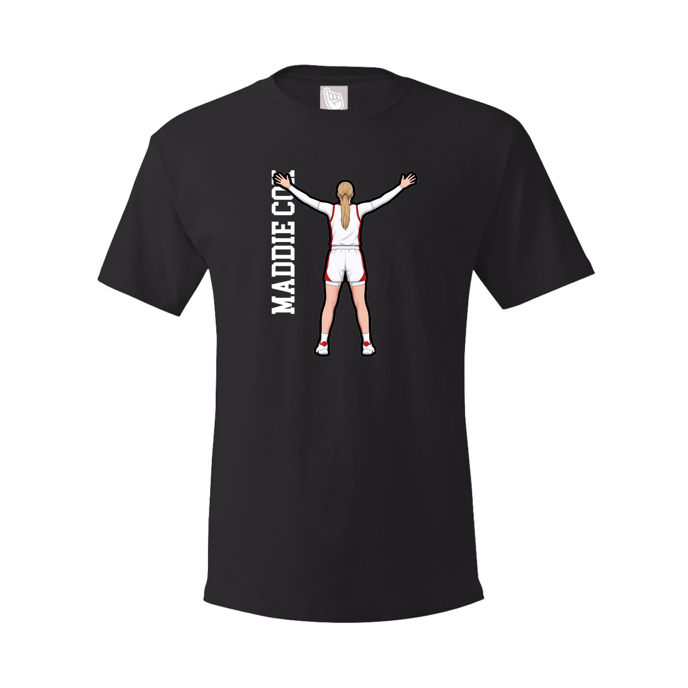 Youth Tee — Name Vertical in Black