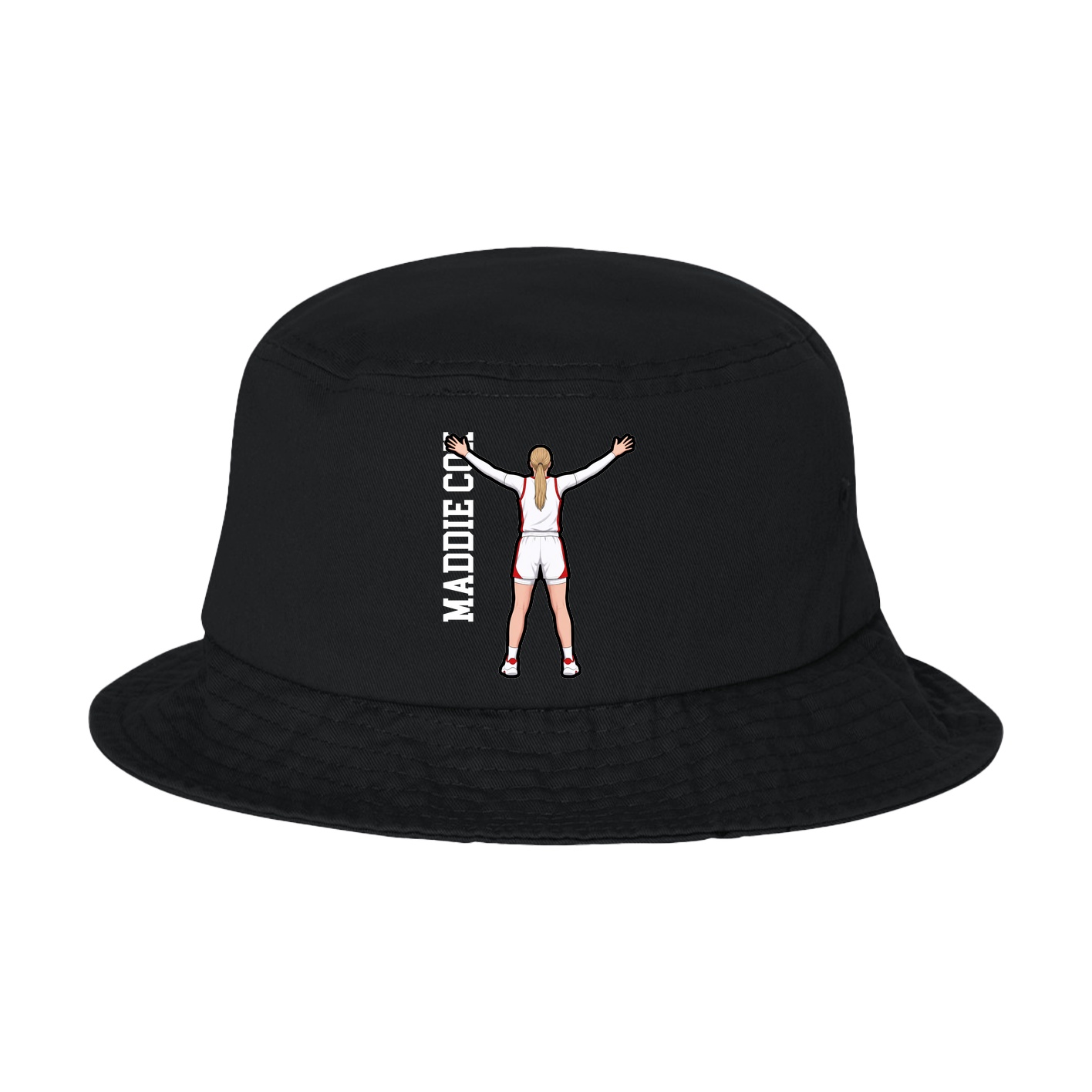 Bucket Cap — Name Vertical in Black