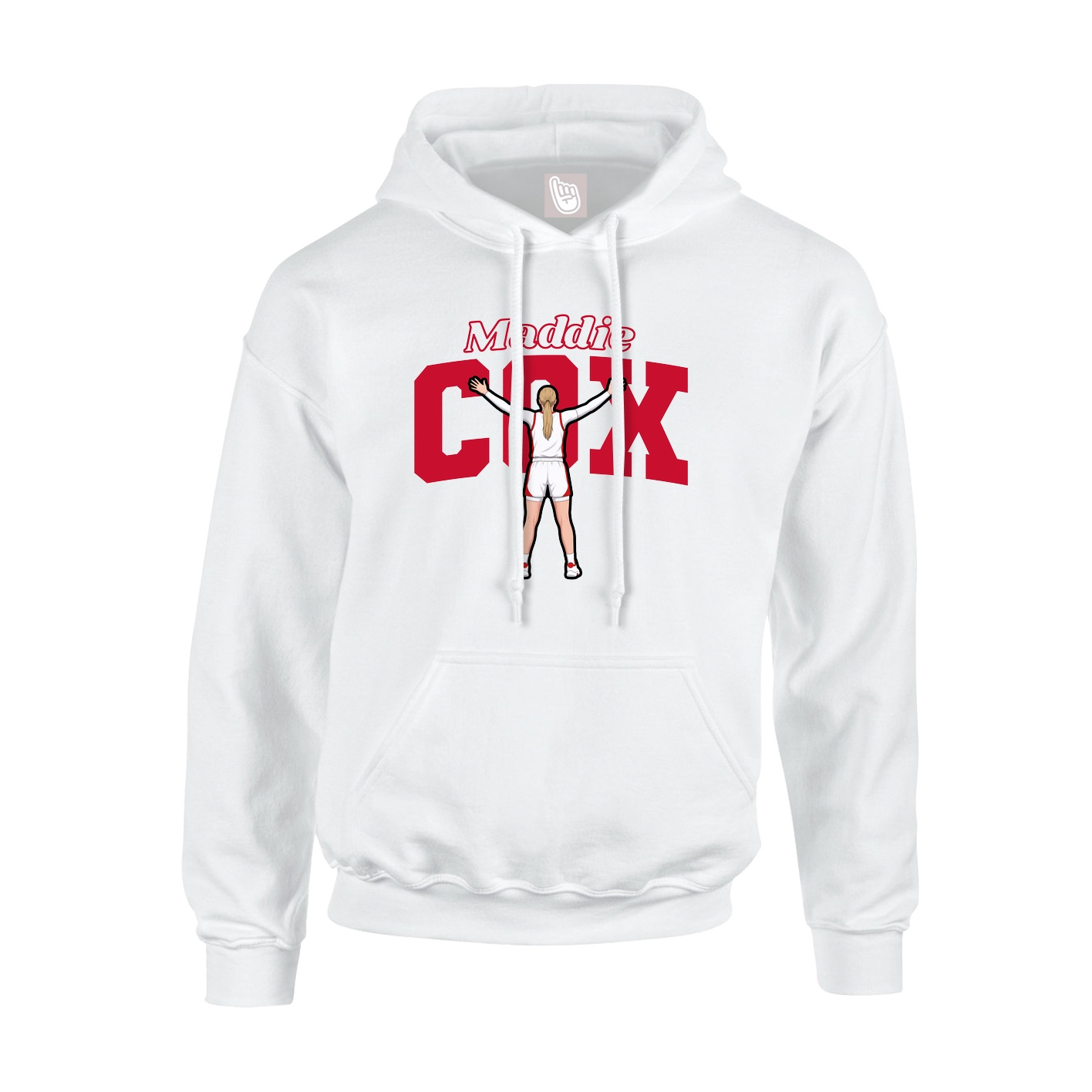 Hoodie — Name Arch in White