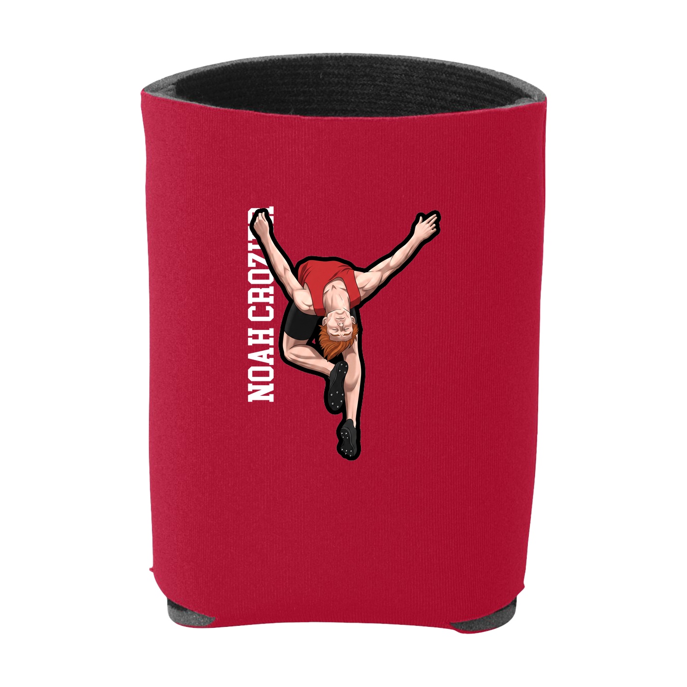 Can Holder — Name Vertical in Red