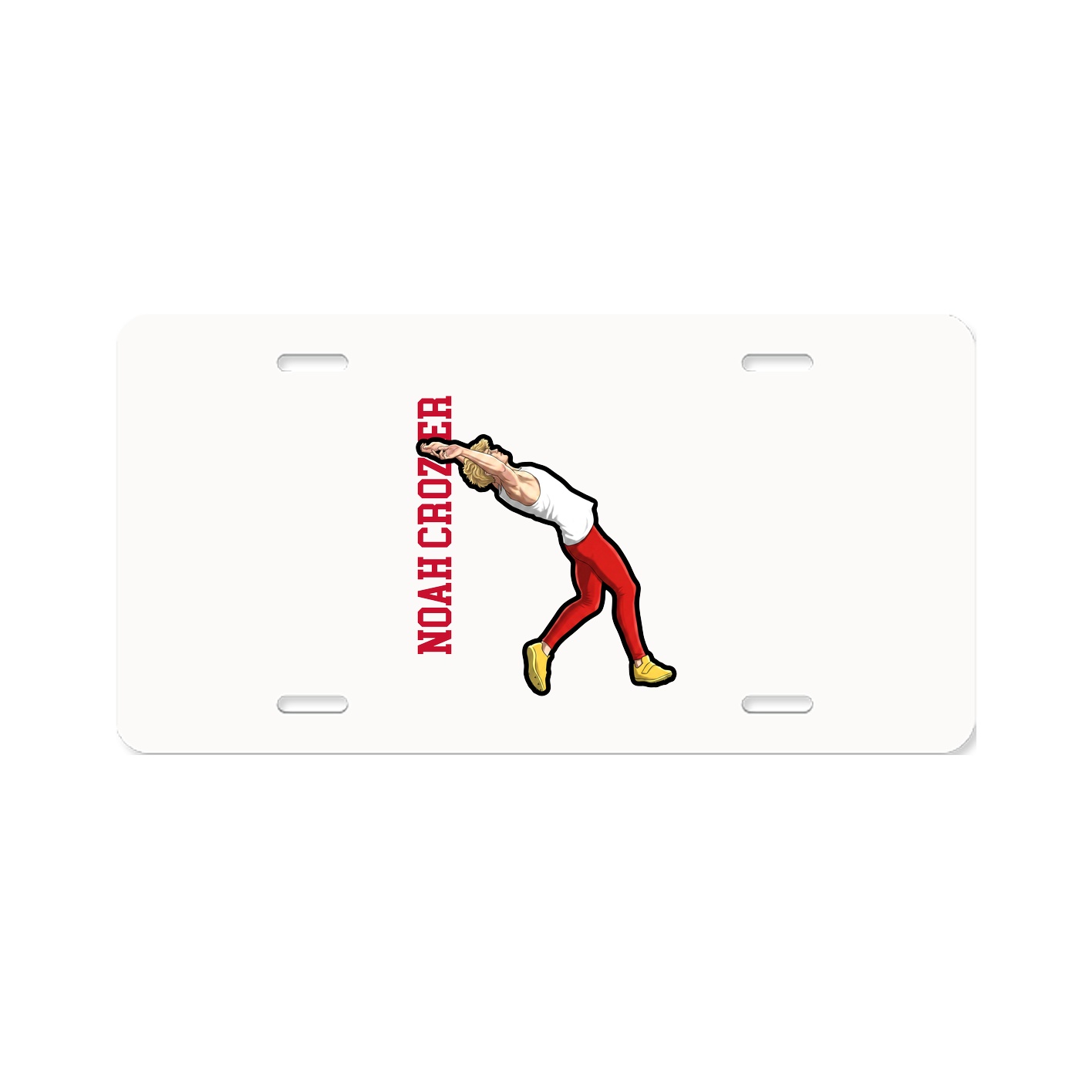License Plate — Name Vertical in Classic
