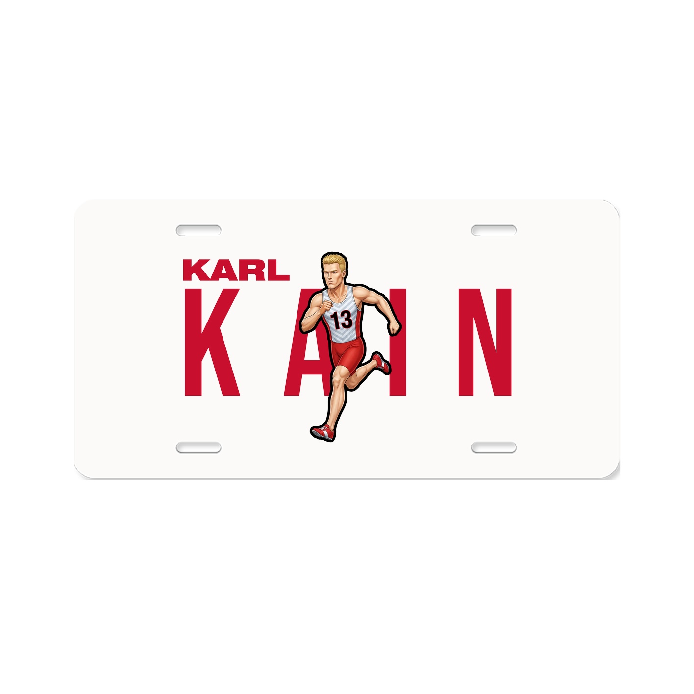 License Plate — Player Name in Classic