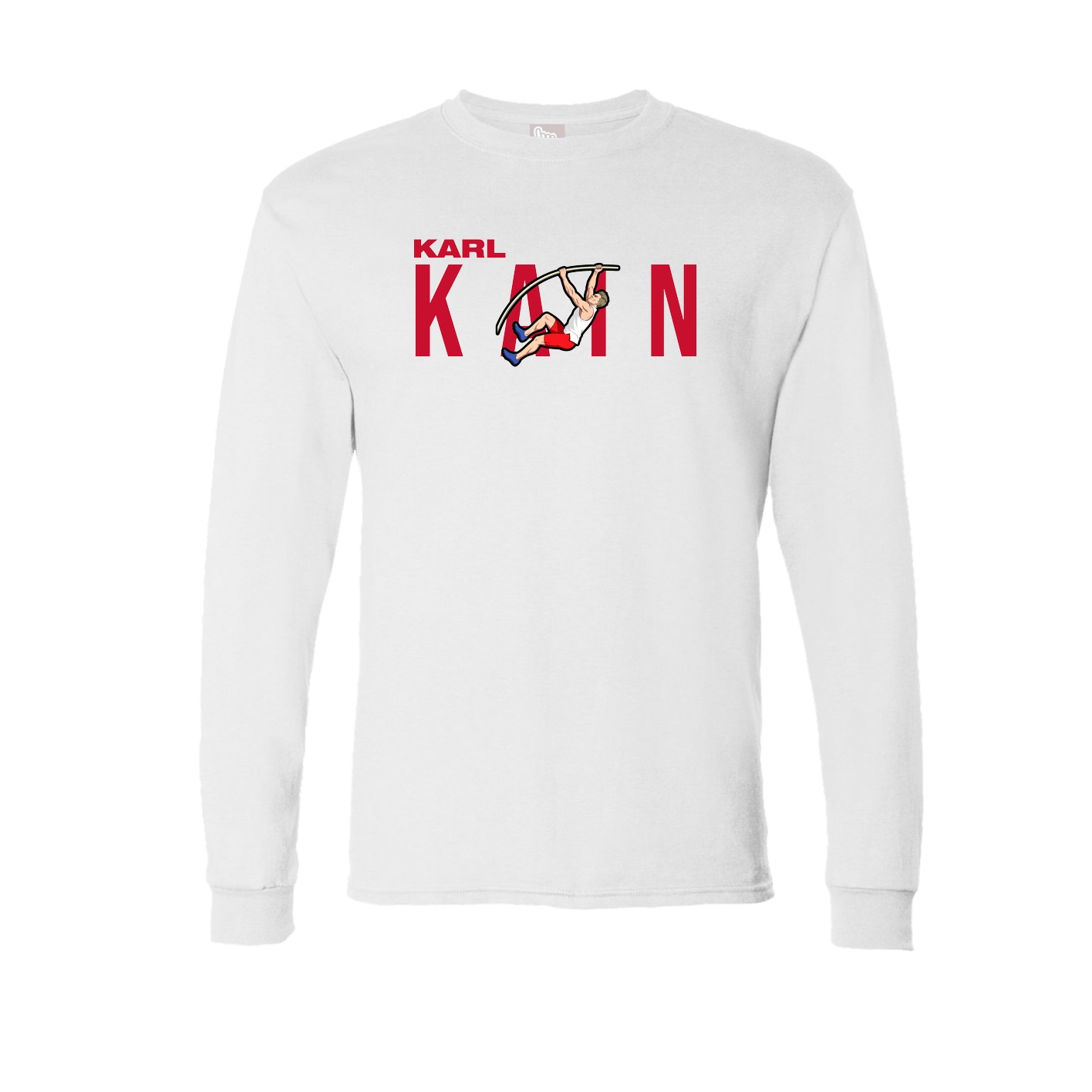 Long Sleeve Tee — Player Name in White