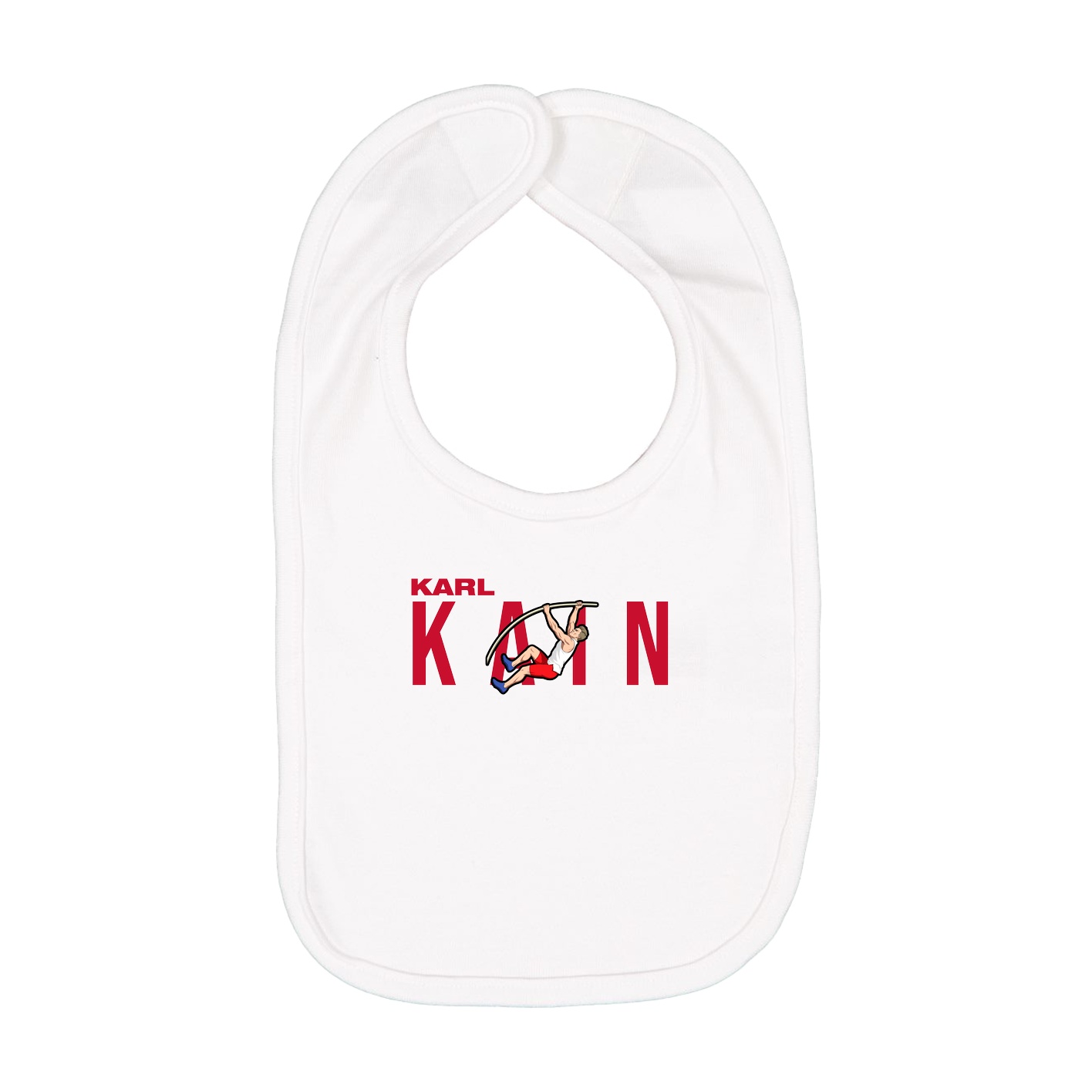 Infant Bib — Player Name in White