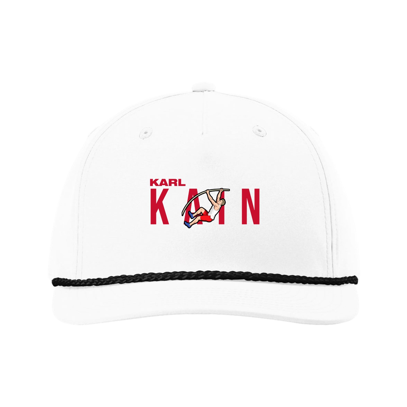 Five-Panel Classic Rope Cap — Player Name in White