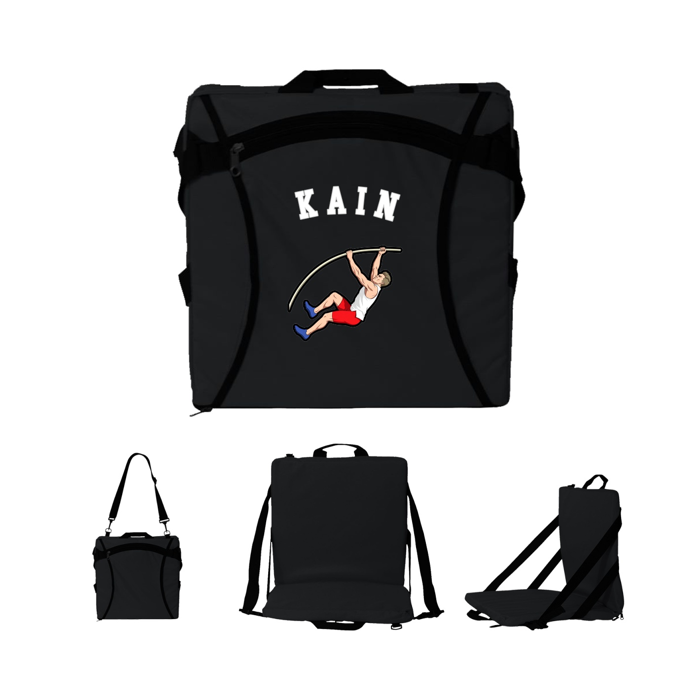 Folding Stadium Seat — Shirsey Arch in Black