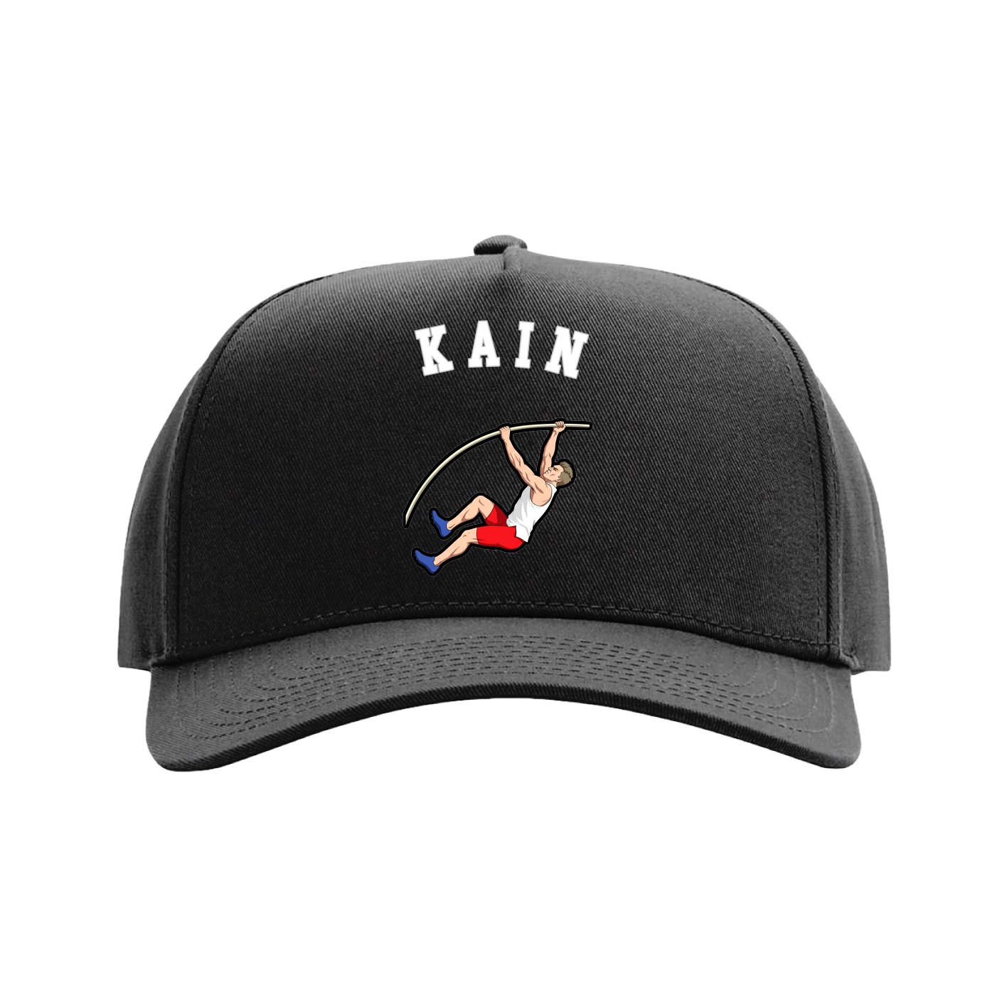 Full Fabric Five-Panel Champ Cap — Shirsey Arch in Black