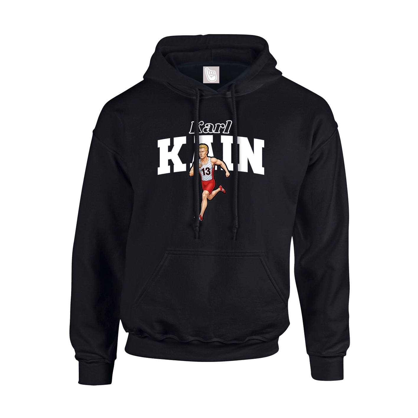 Youth Hoodie — Name Arch in Black
