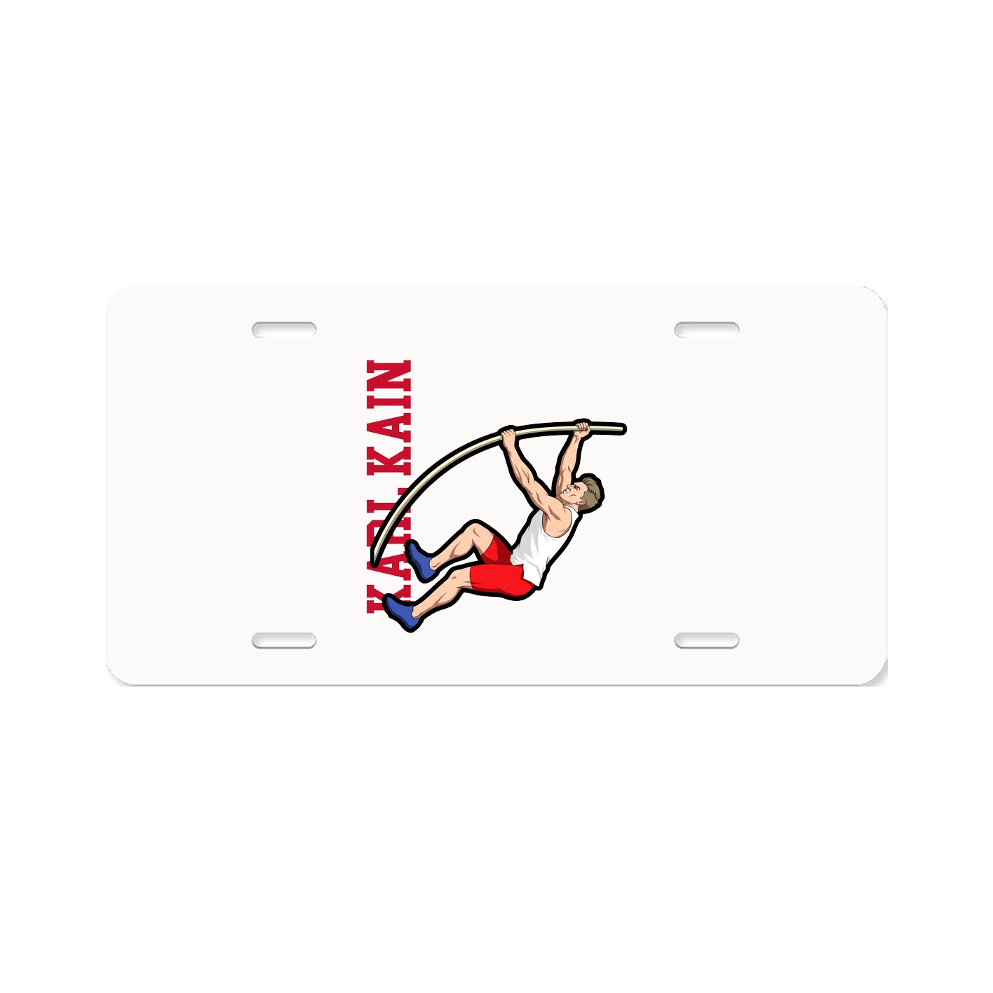 License Plate — Name Vertical in Classic