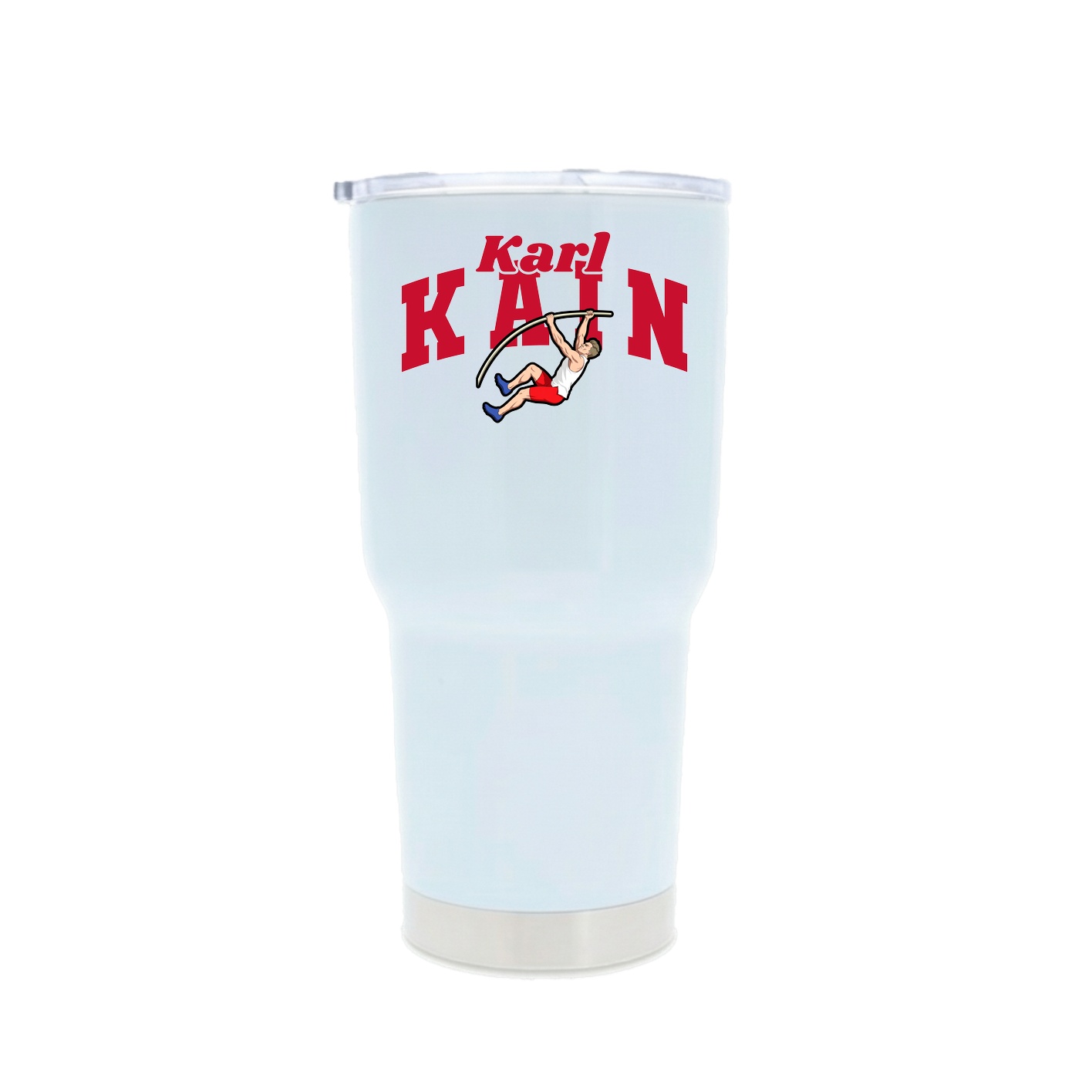 30oz Stainless Steel Tumbler — Signature Arch in White