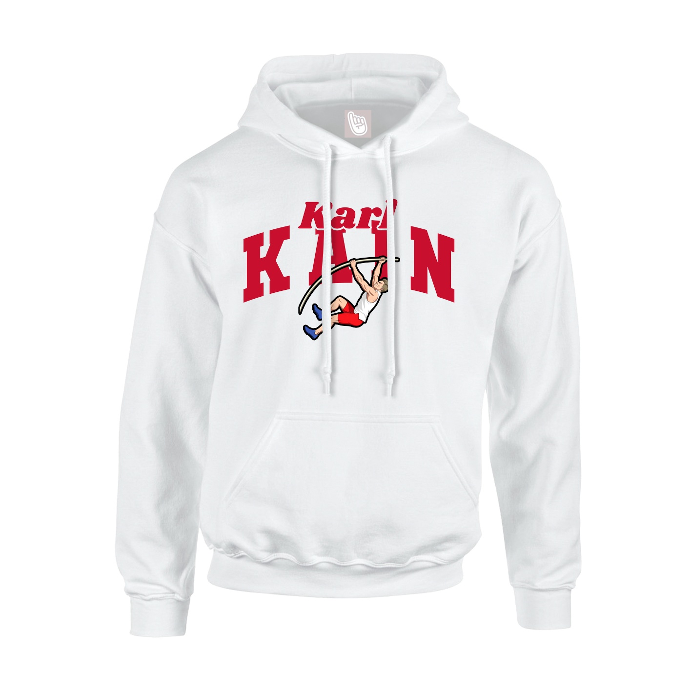 Youth Hoodie — Signature Arch in White