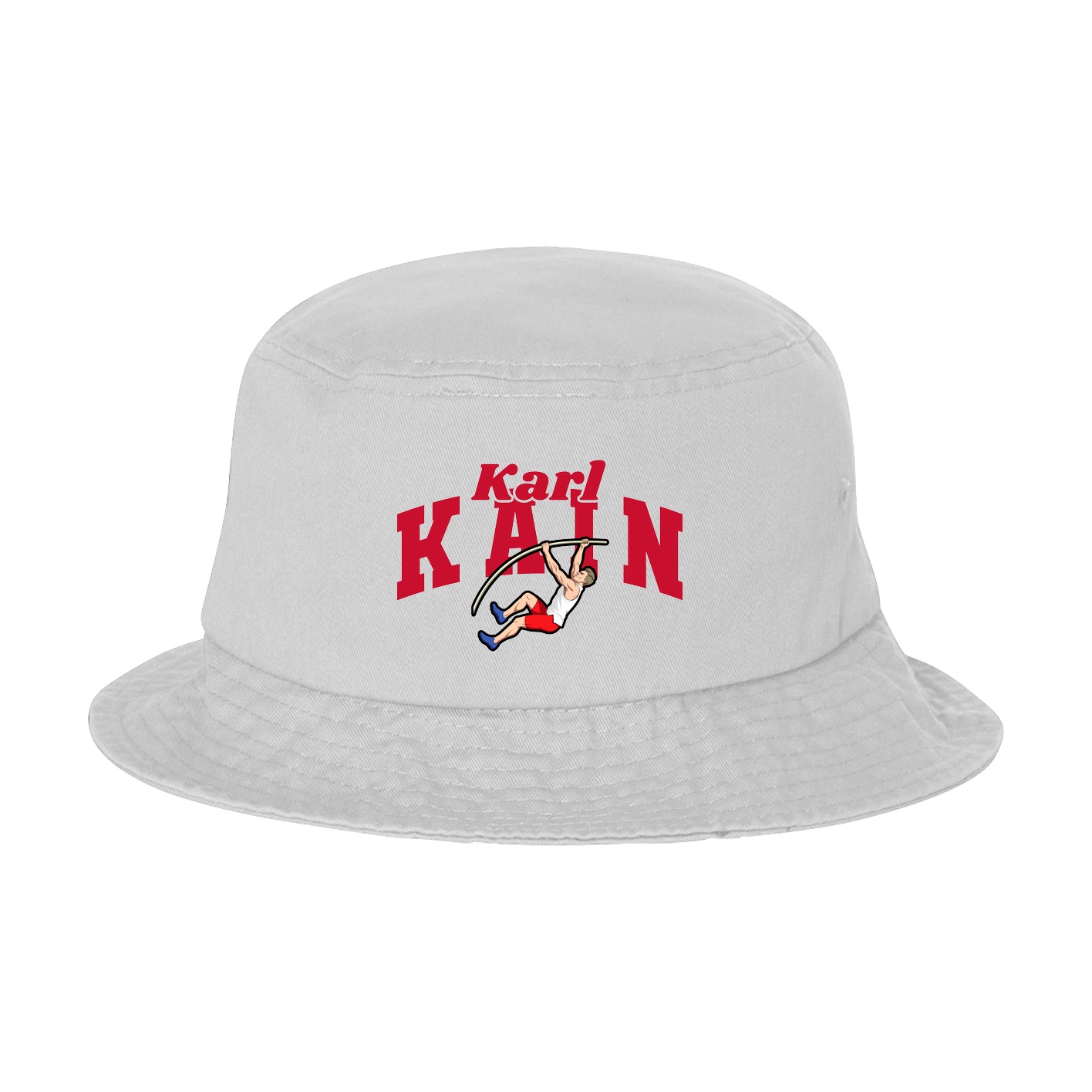 Bucket Cap — Signature Arch in White