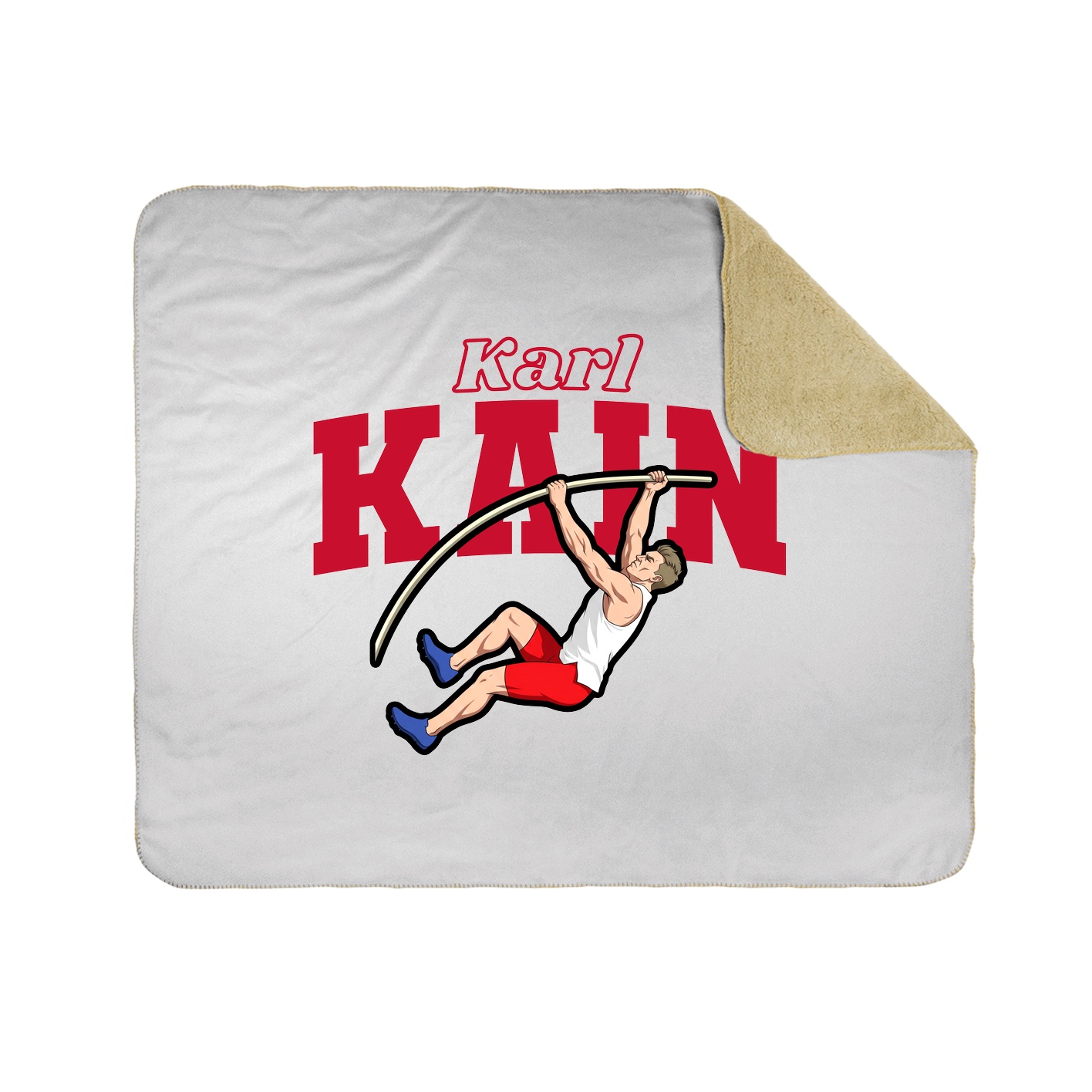 Throw Blanket — Name Arch in White