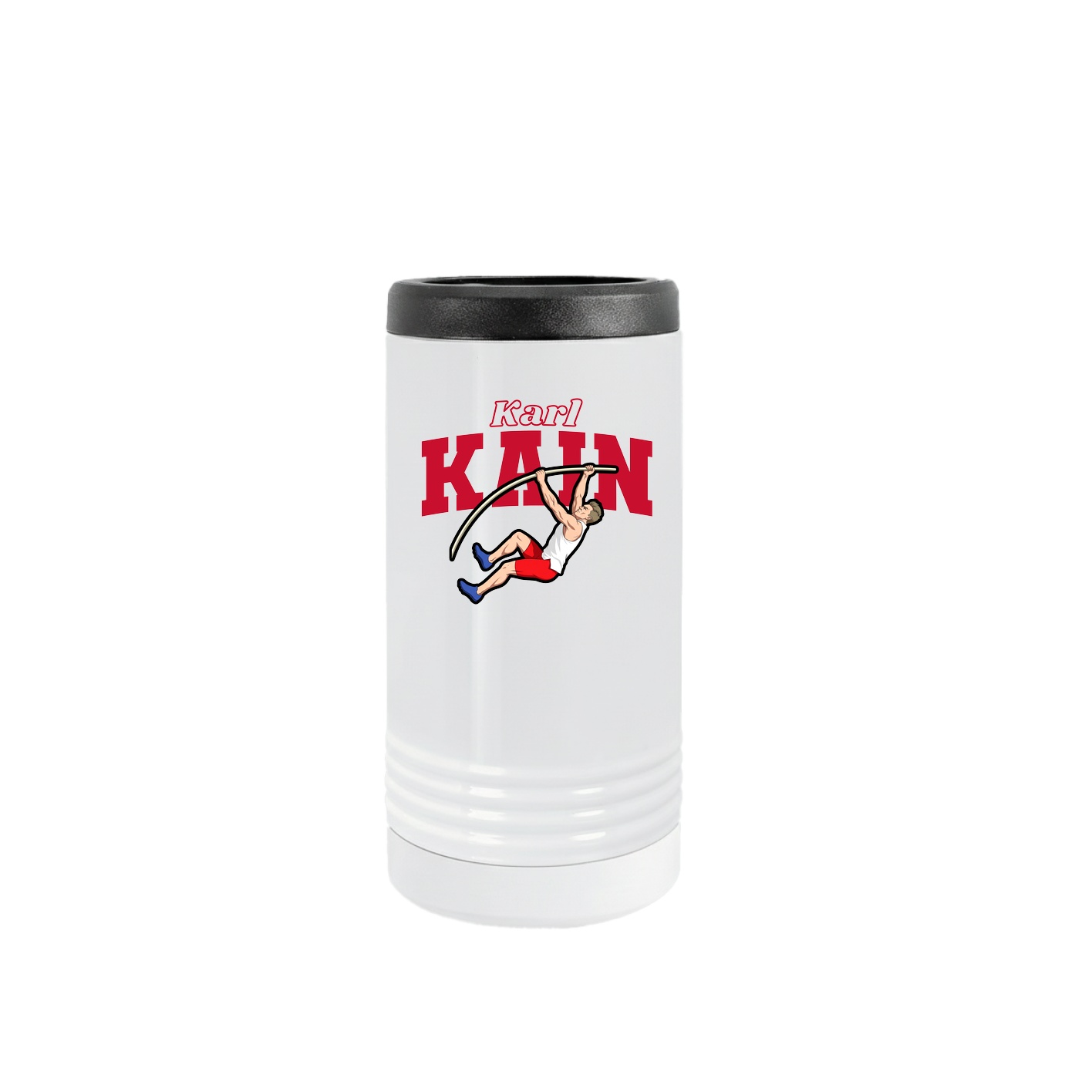 Slim Beverage Holder — Name Arch in White