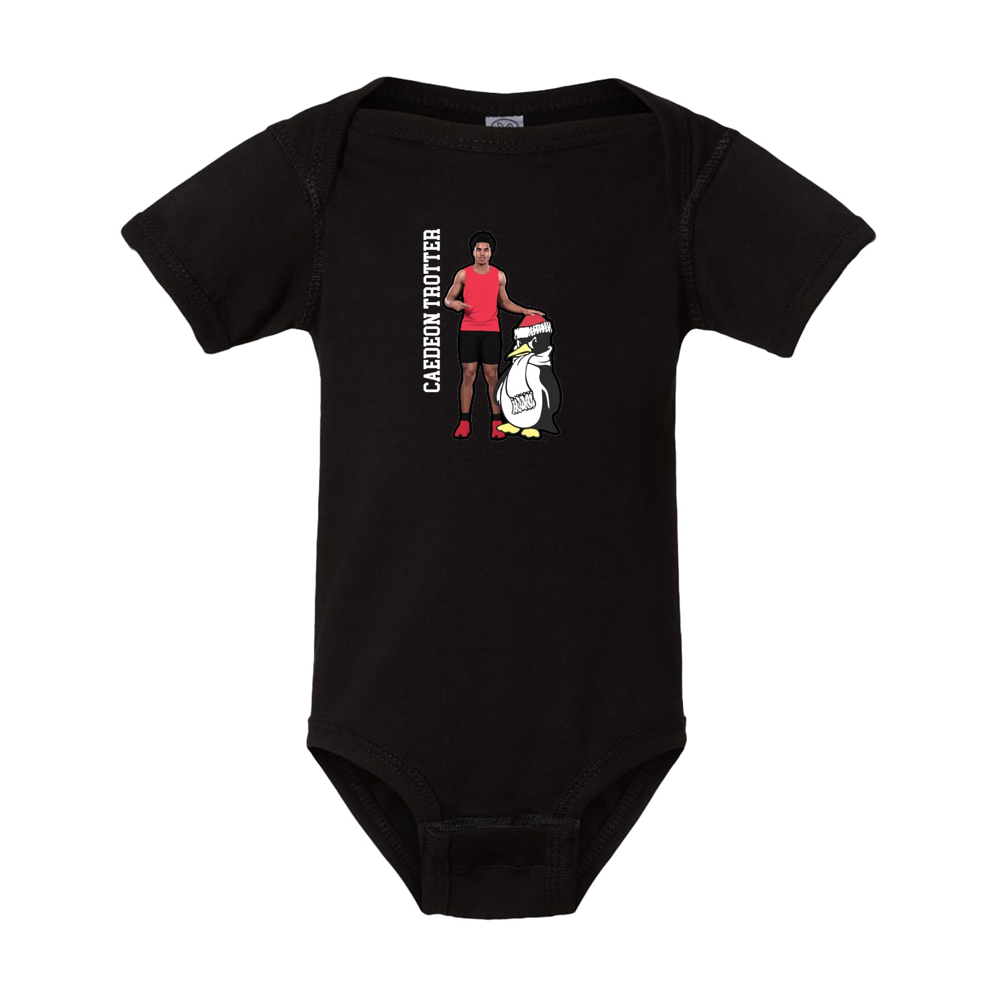 Baby Onesie — Name Vertical in Black