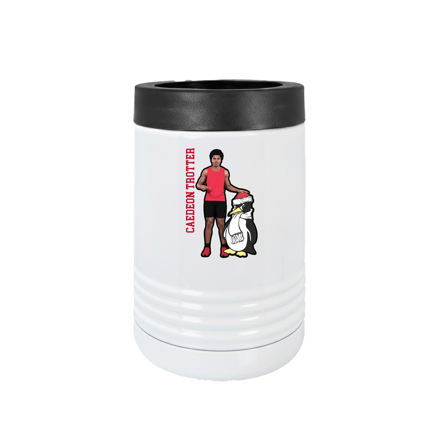 Beverage Holder — Name Vertical in White