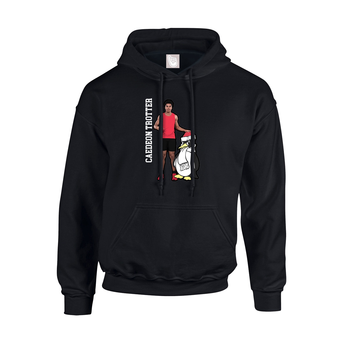 Youth Hoodie — Name Vertical in Black