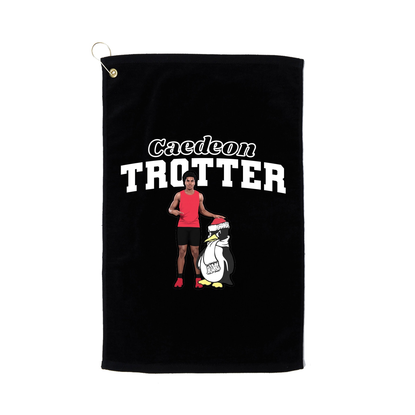 Golf Towel — Name Arch in Black