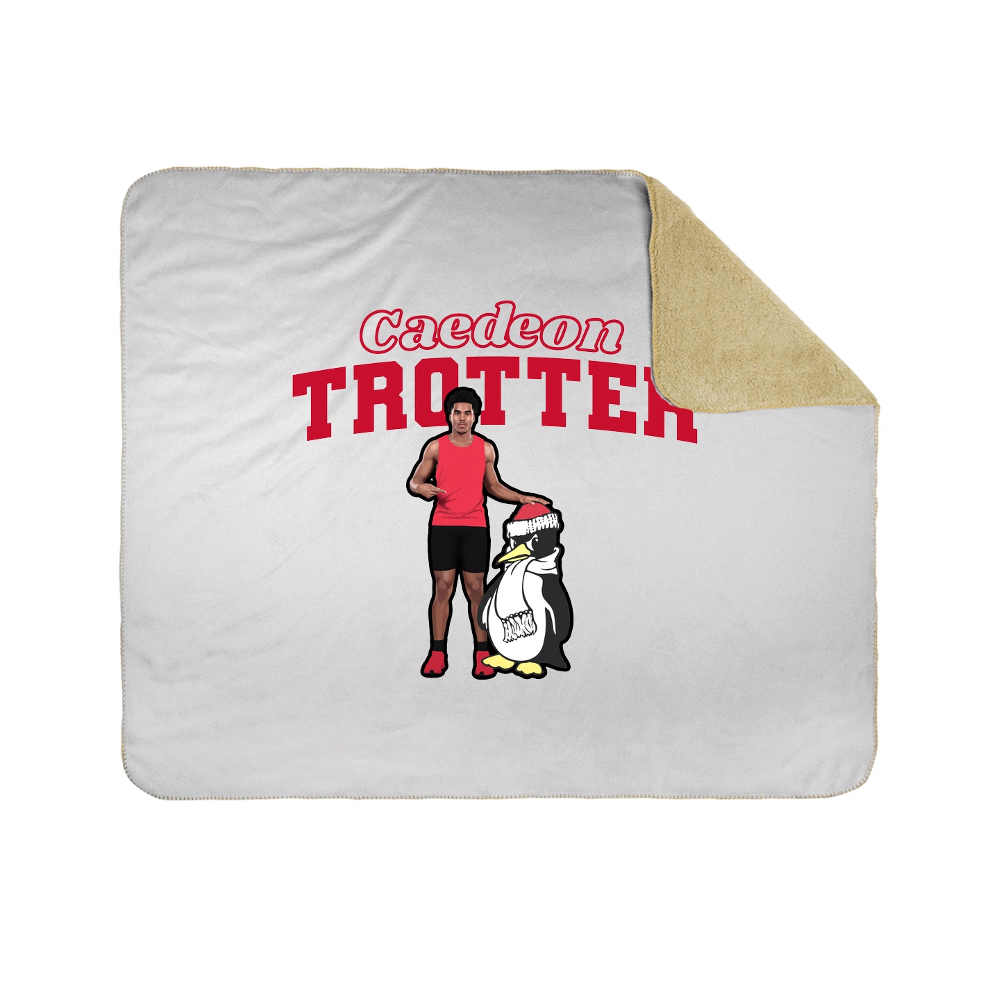 Throw Blanket — Name Arch in White