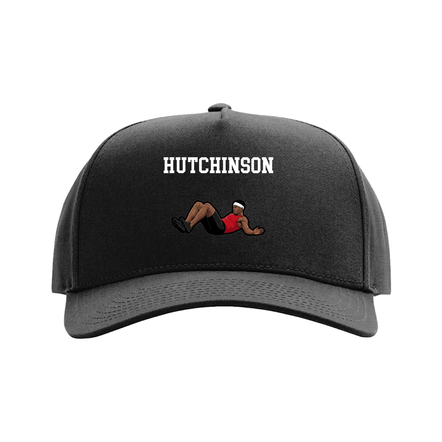 Full Fabric Five-Panel Champ Cap — Shirsey in Black
