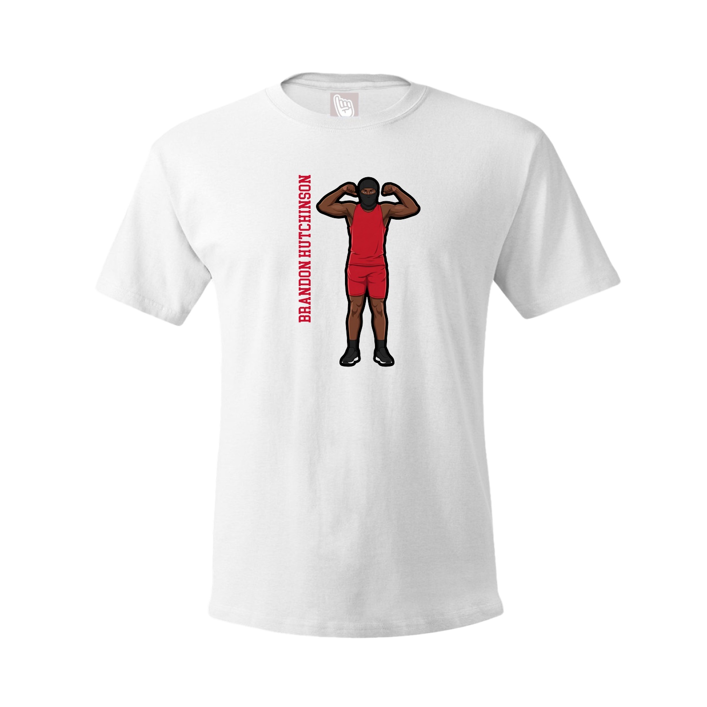 Youth Tee — Name Vertical in White