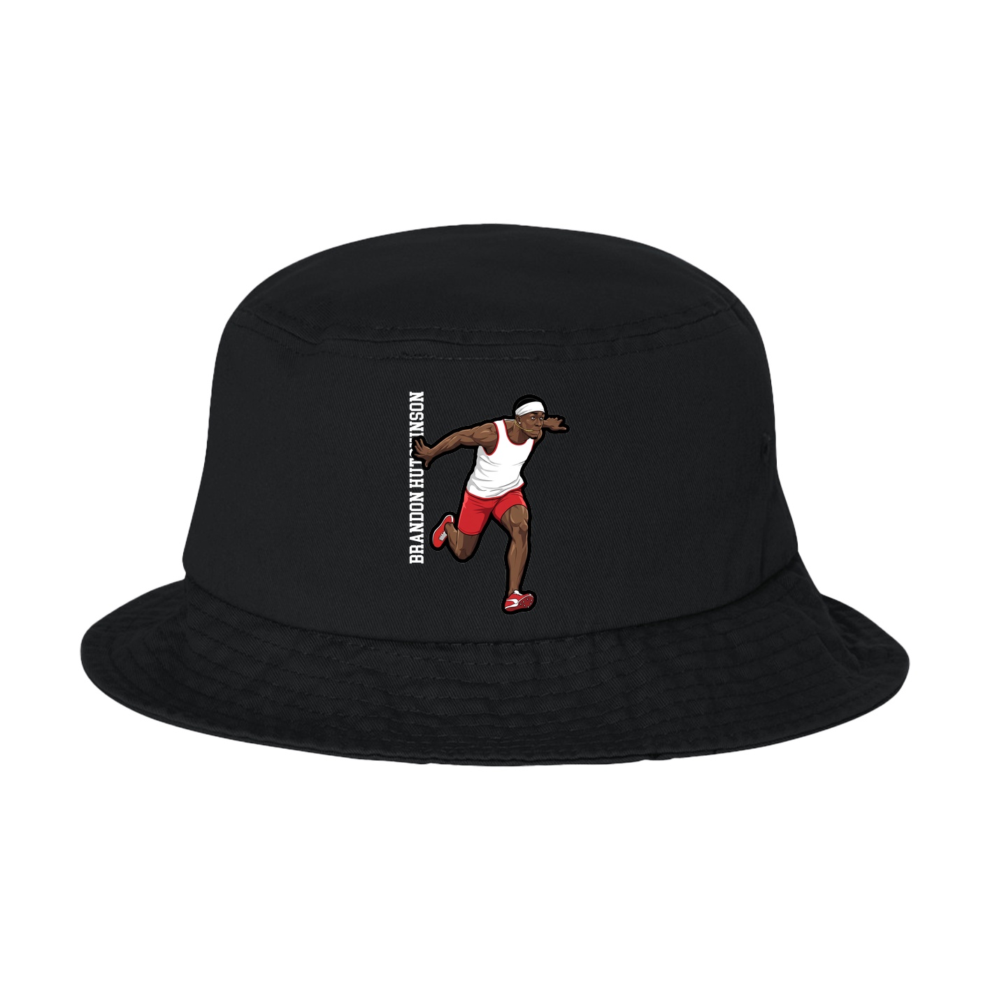 Bucket Cap — Name Vertical in Black