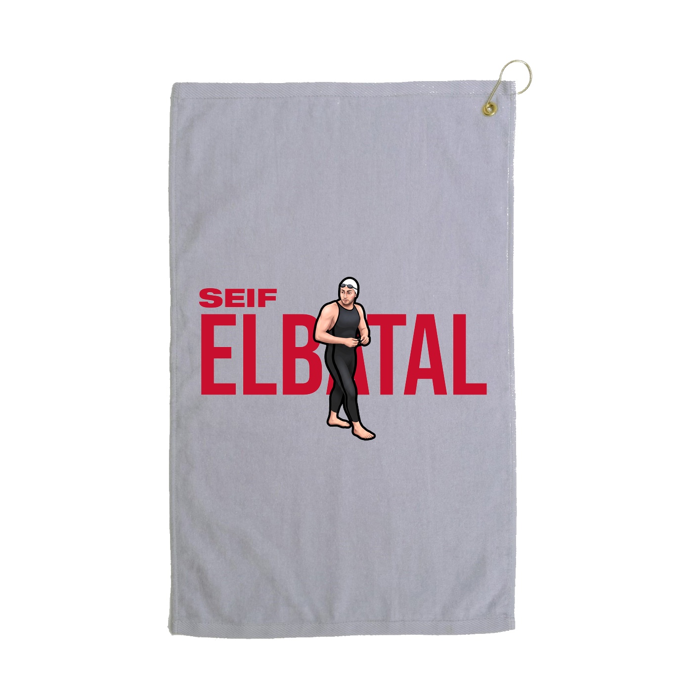 Golf Towel — Player Name in Grey