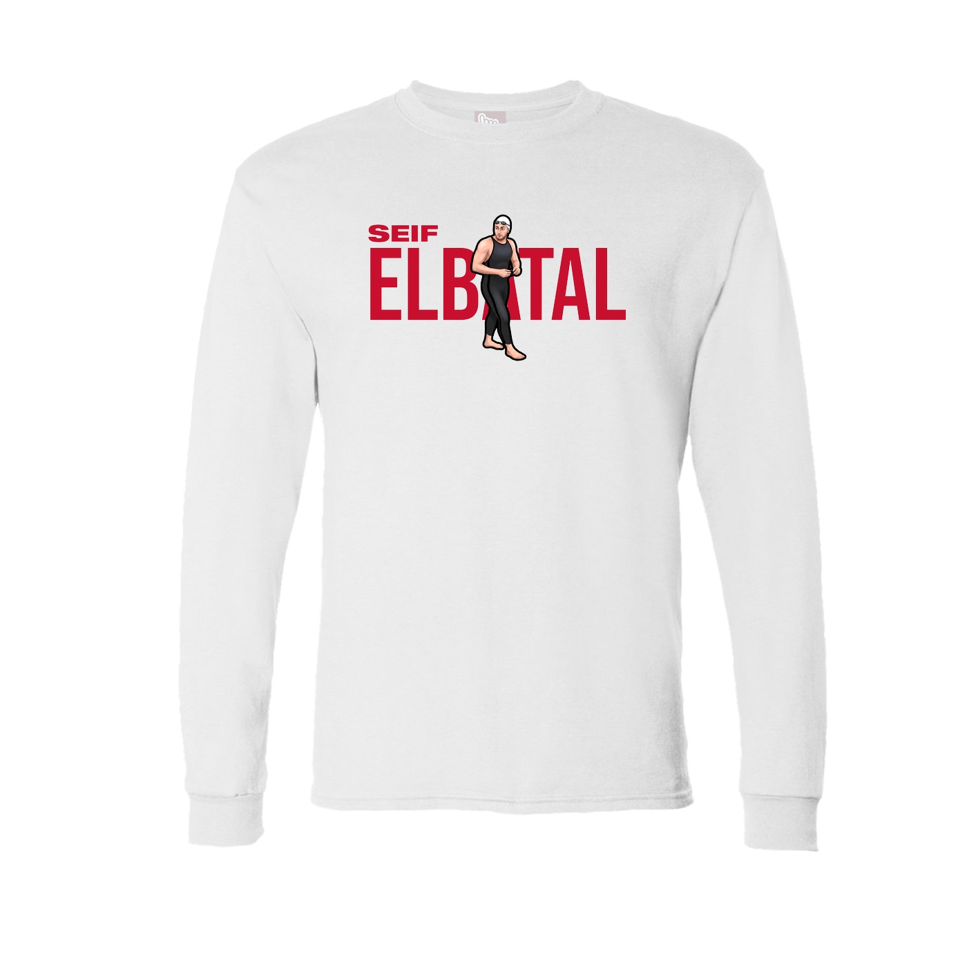 Long Sleeve Tee — Player Name in White