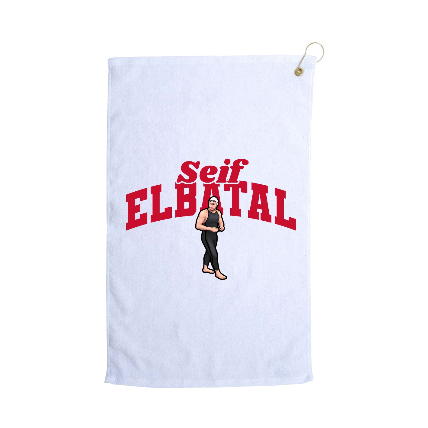Golf Towel — Signature Arch in White
