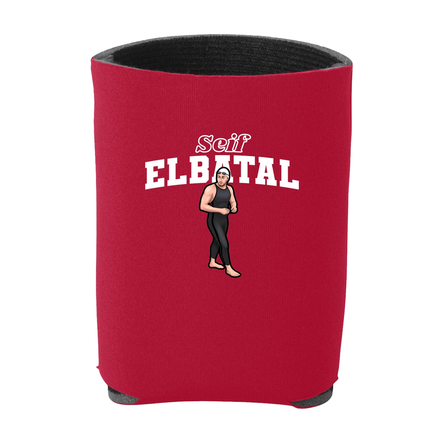 Can Holder — Name Arch in Red