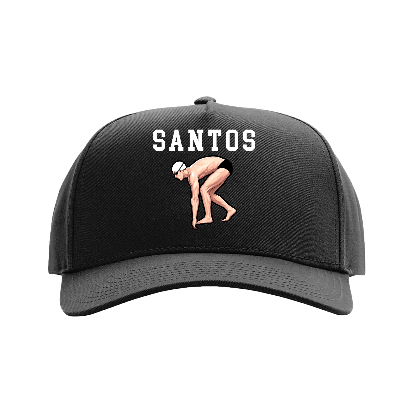 Full Fabric Five-Panel Champ Cap — Shirsey in Black