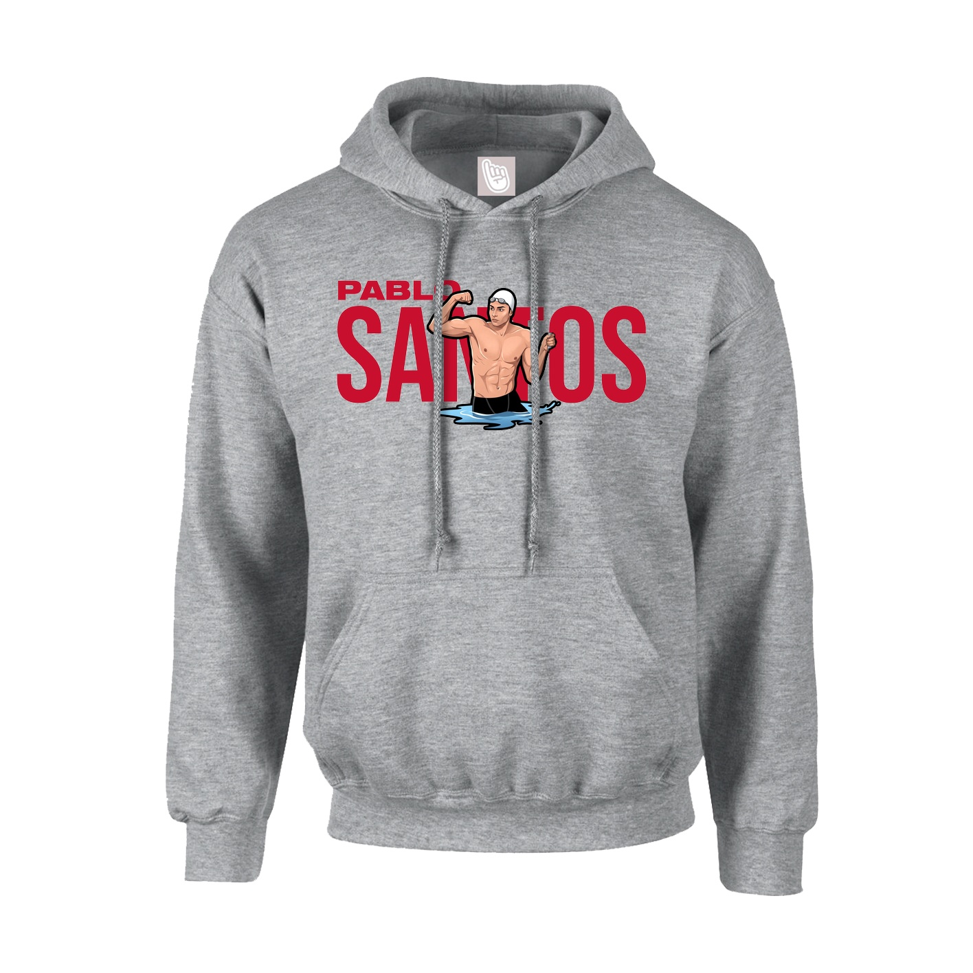 Youth Hoodie — Player Name in Grey