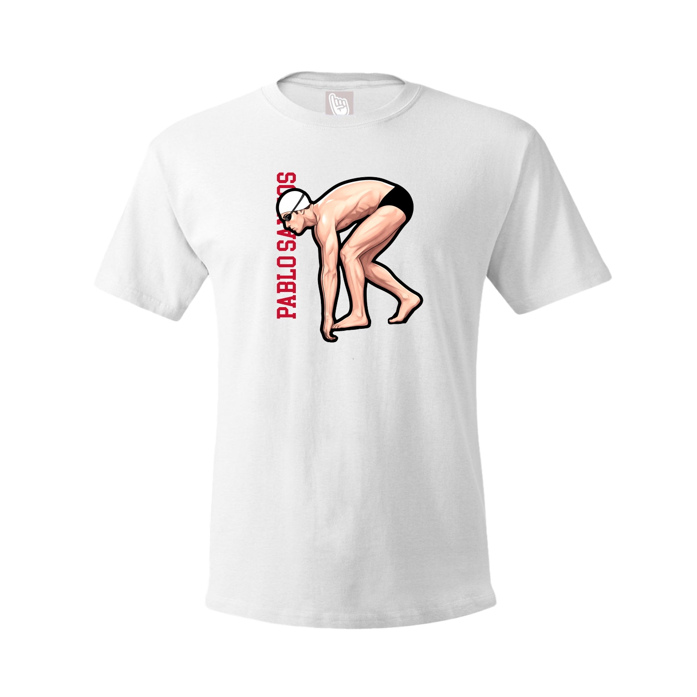 Tee — Name Vertical in White