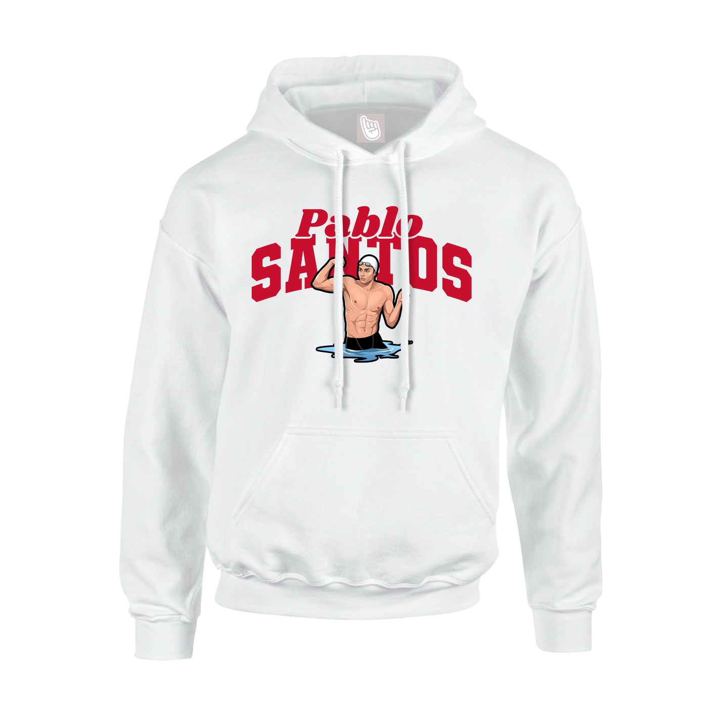 Youth Hoodie — Signature Arch in White